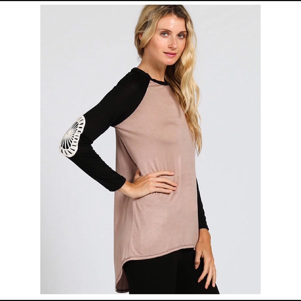 💖 CROCHET ELBOW PATCH TUNIC